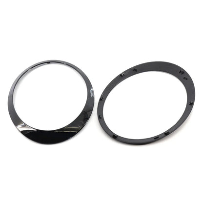 Glossy Black Headlight Trim Rings for Mini Cooper R55 R56 R57 R58 R59 (2007-2015)
