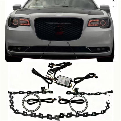 Multicolor LED DRL Boards with Halo Rings for Chrysler