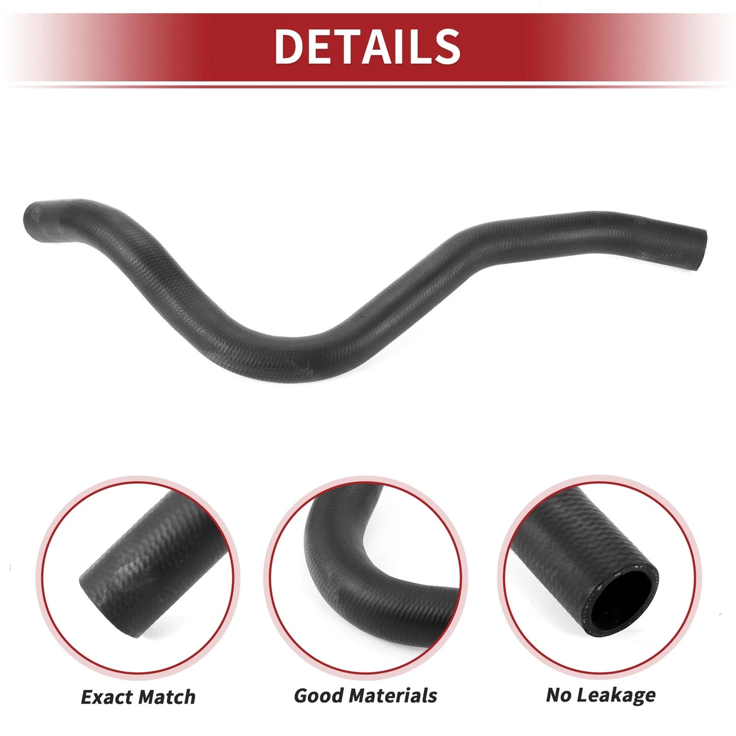 Radiator Hose for Honda Accord (2013–2017) No. 195025G0A50 Rubber Black