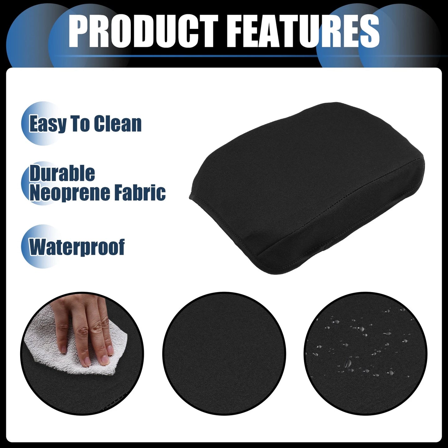 Armrest Protector Cover Pad for Infiniti Q50 (2013–2021) Neoprene Black