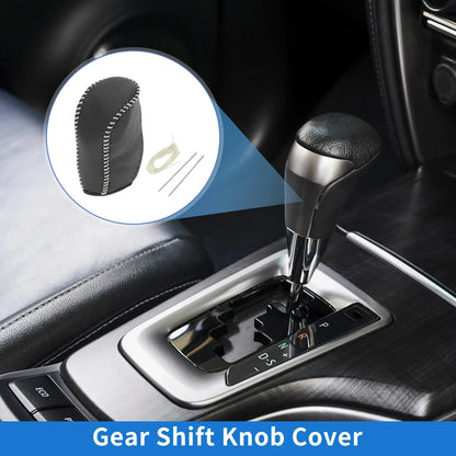 Car Gear Shift Knob Cover for Hyundai Tucson 2010-2013 - 1 x Black Beige