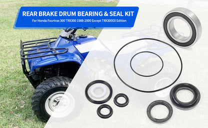 Rear Brake Drum Bearing & Seal Kit for Honda FourTrax 300 (1988–2000)
