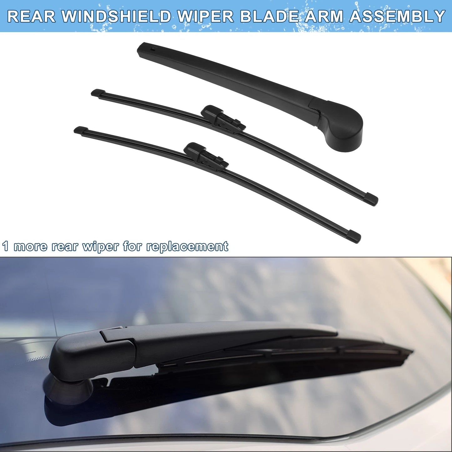 Set of 2 Rear Windshield Wiper Blade Arms for VW Tiguan (2018–2023)