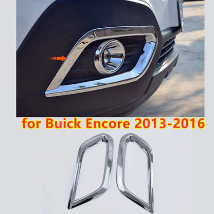2 x ABS Chrome Front Fog Light Cover Trim Decor for Buick Encore (2013–2016)