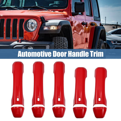 Set of 4 Door Handle Cover Trim for Jeep Wrangler JL JLU (2018–2023) Red