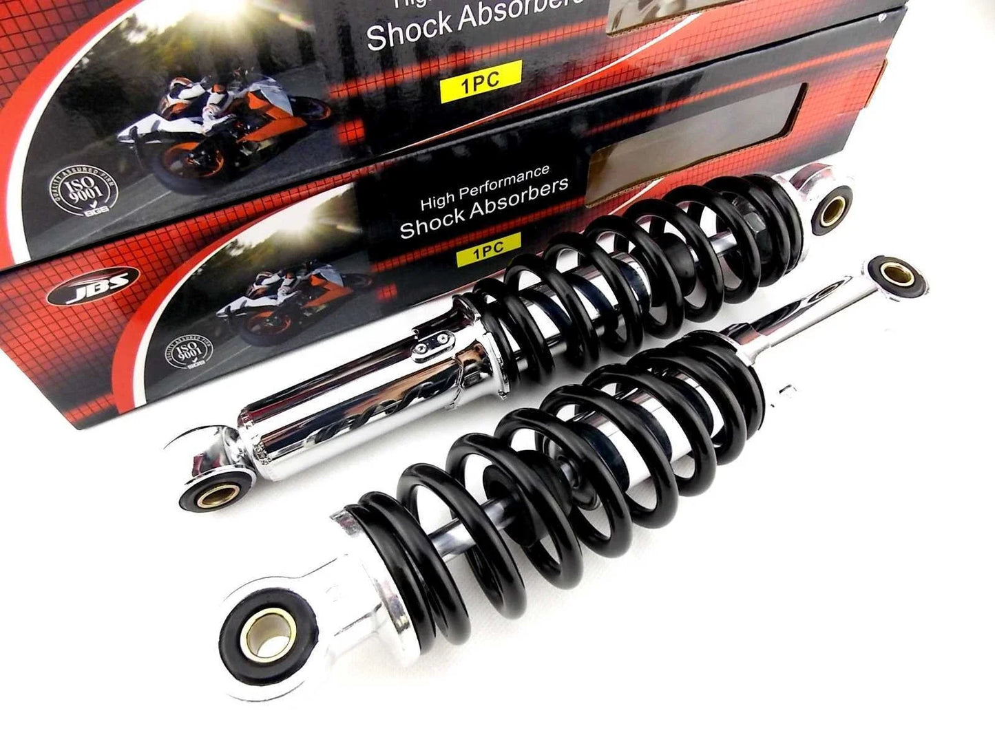 280mm JBS Black/Chrome Rear Shock Absorbers for Honda Z50/J (78-13)