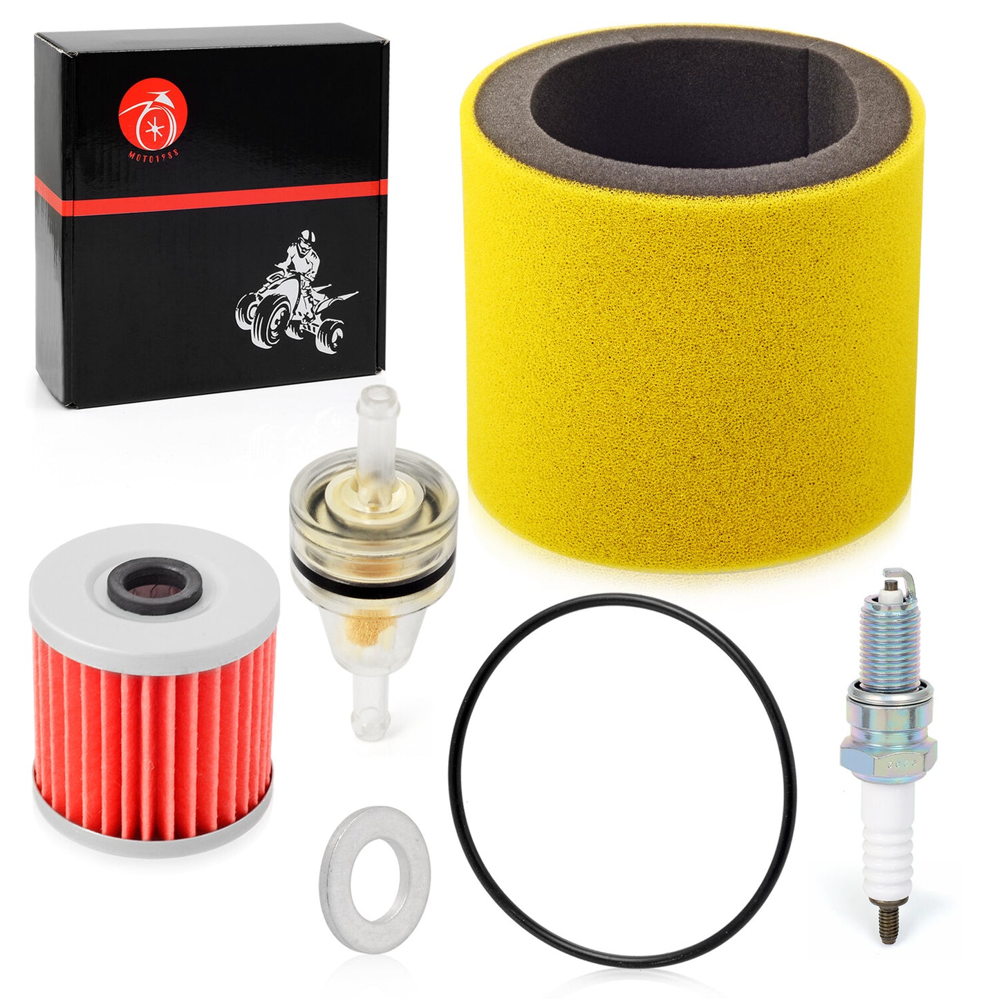 Air Filter Foam Oil Filter Spark Plug for Kawasaki KLF300-C Bayou 300 (1989–2004)