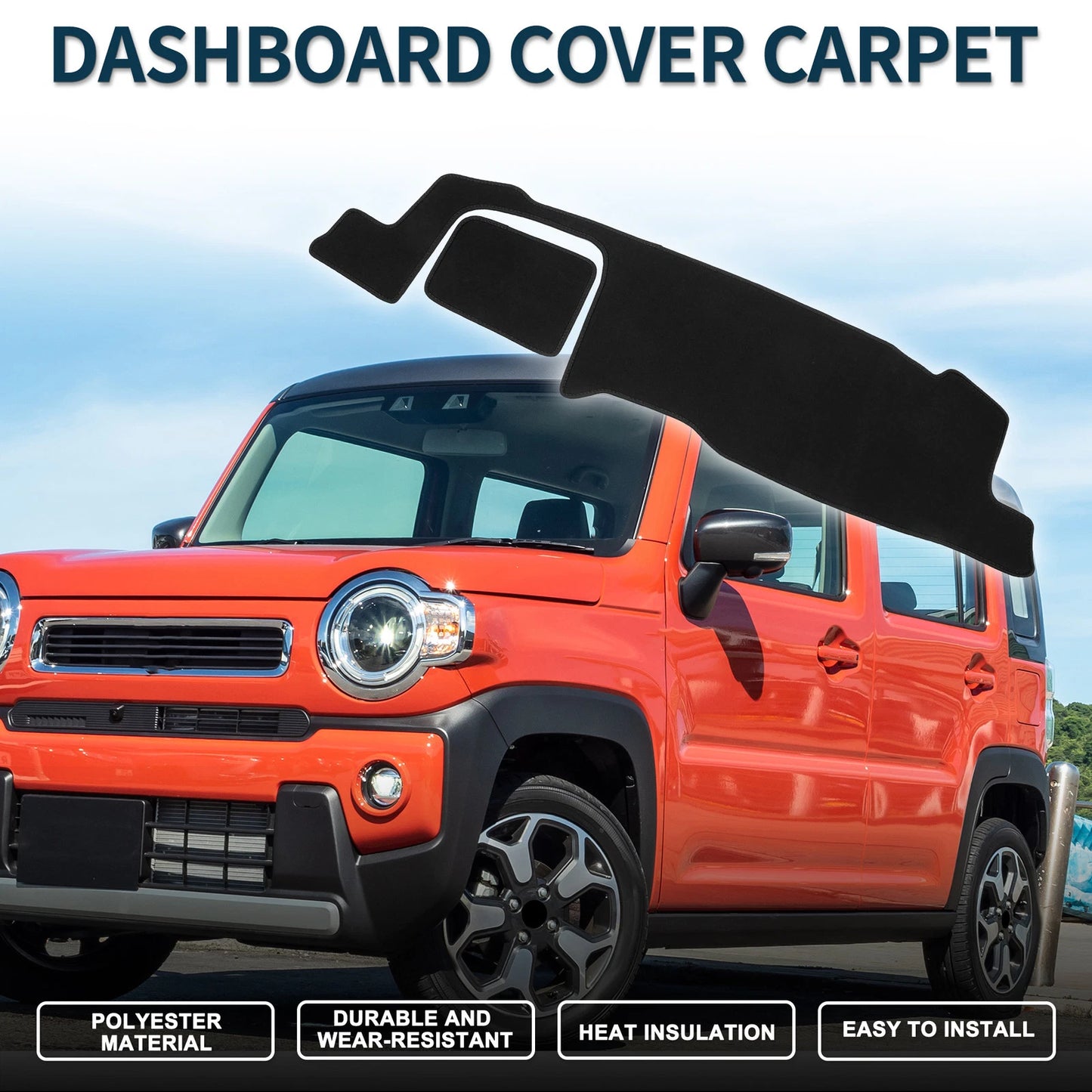 Dashboard Cover Mat for Suzuki MR52S/MR92S (2020–2024) with Sticker Black Set