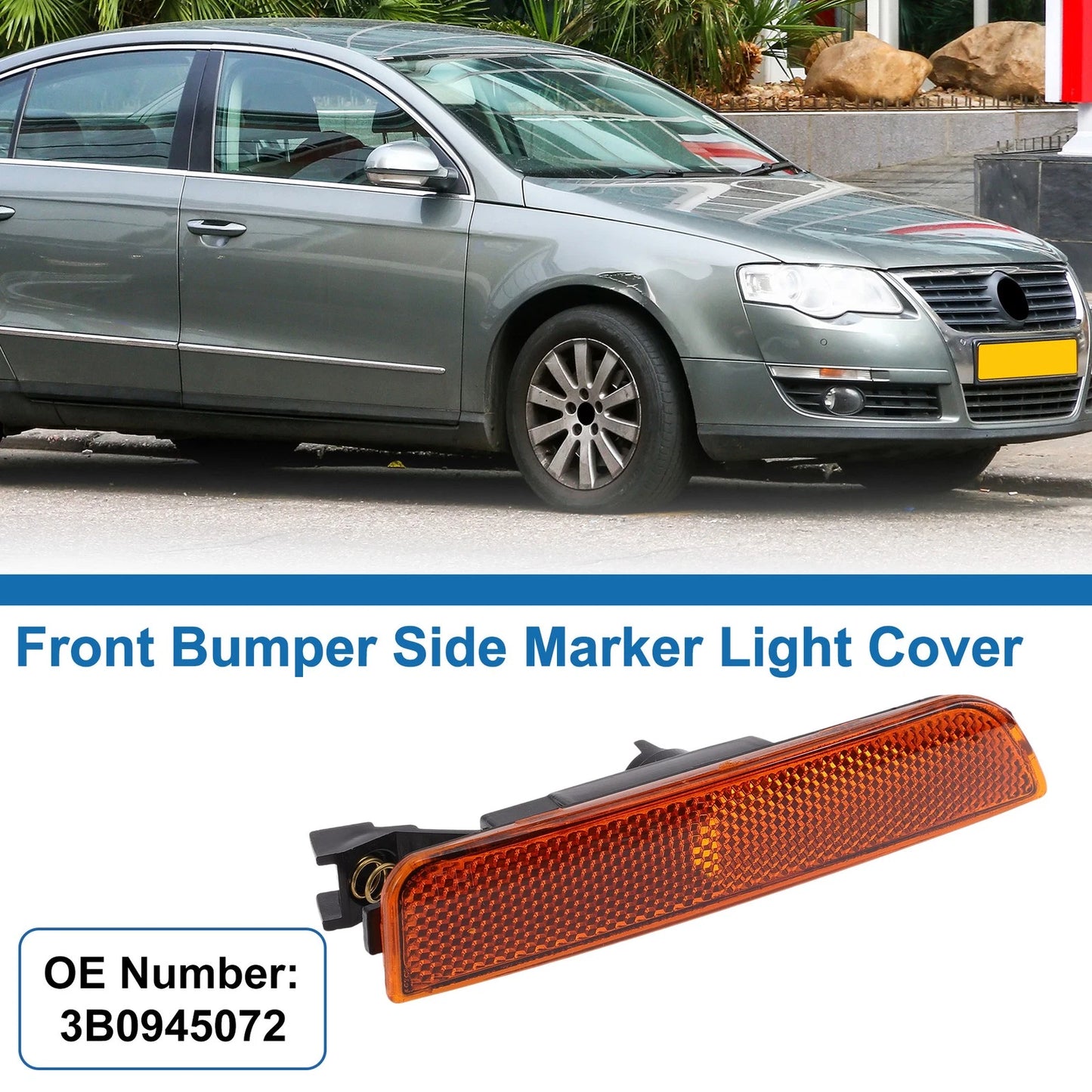1 Pc Right Front Bumper Side Marker Light Cover for VW Passat B5.5 (2001–2005) No.3B0945072