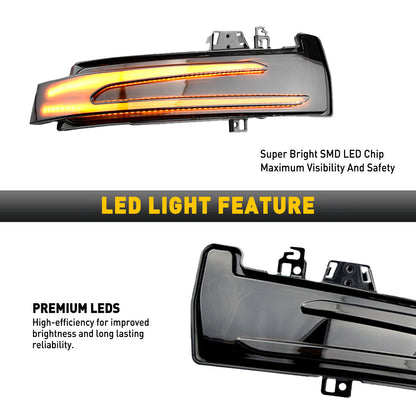 2X Sequential LED Side Mirror Turn Signal Light for Mercedes Benz Class