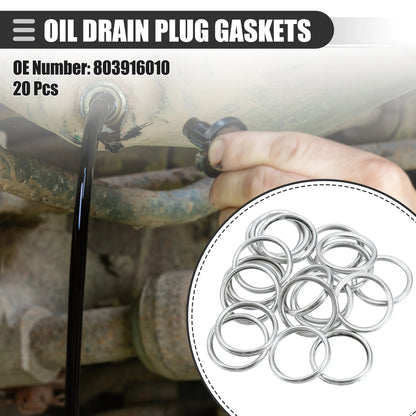 20 Pcs Oil Drain Plug Gaskets for Subaru BRZ (2013–2020) No. 803916010