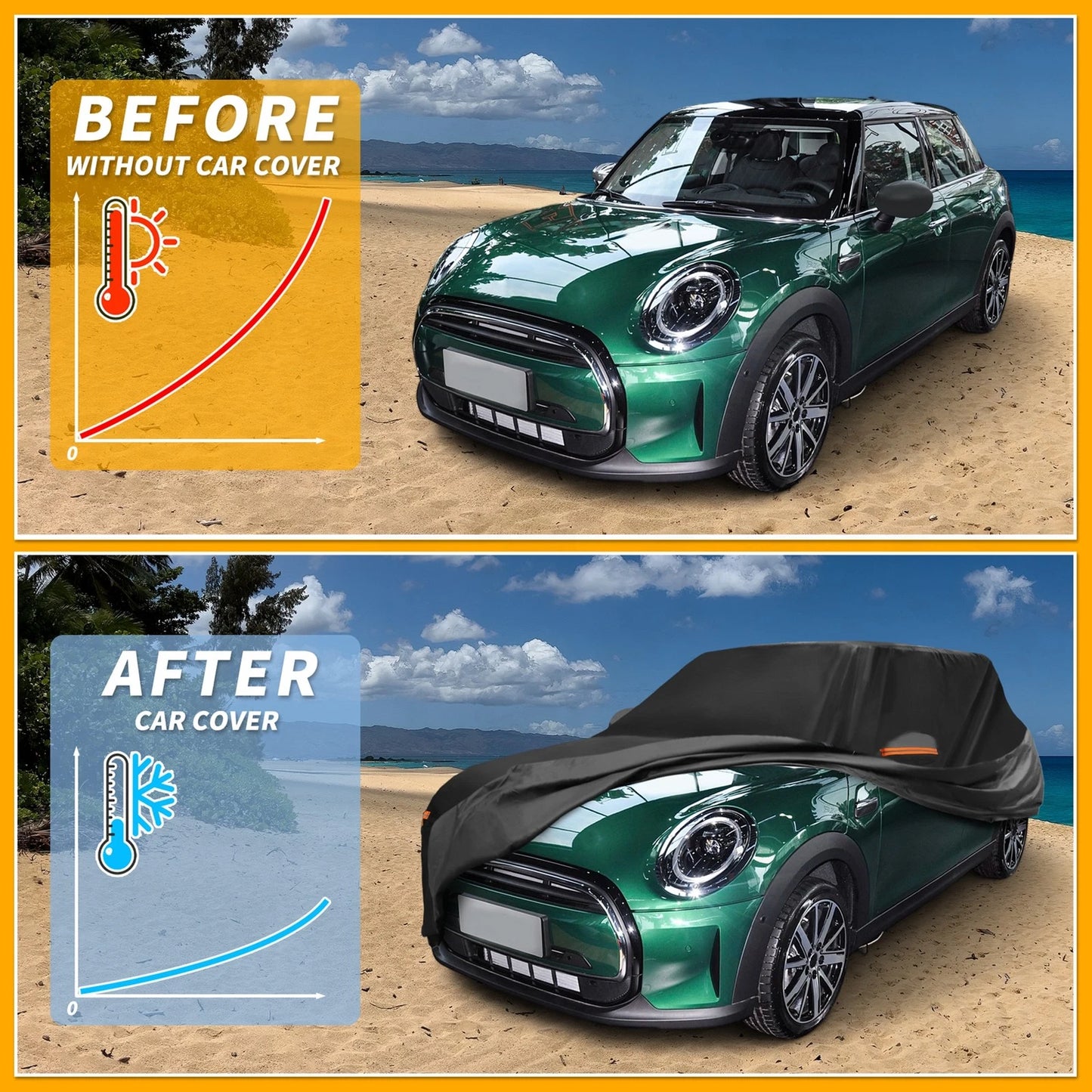 Car Cover Waterproof All Weather for Mini Cooper 4DR (2014–2024)