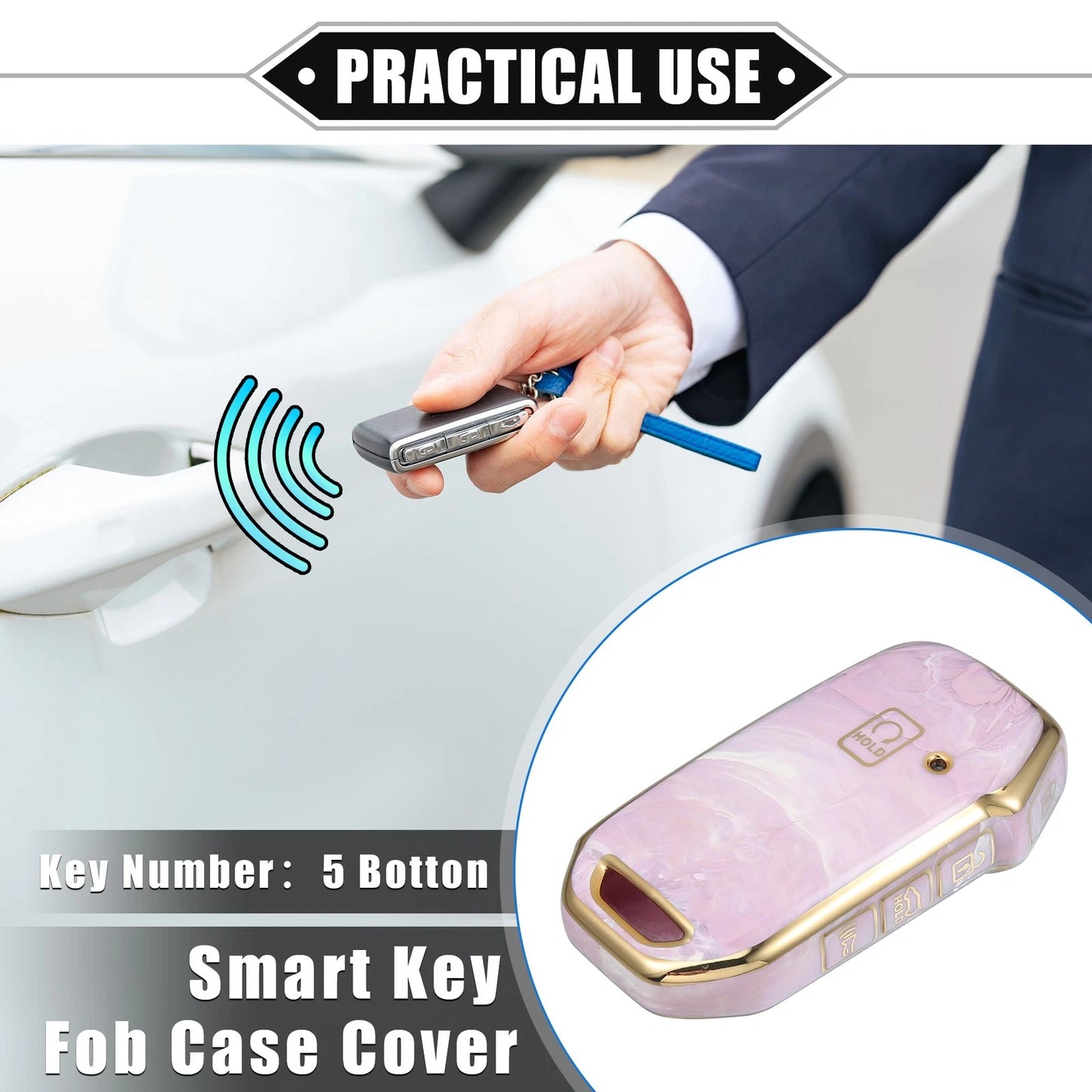 Key Fob Cover for Kia Soul (2020–2022) TPU Protection Pink