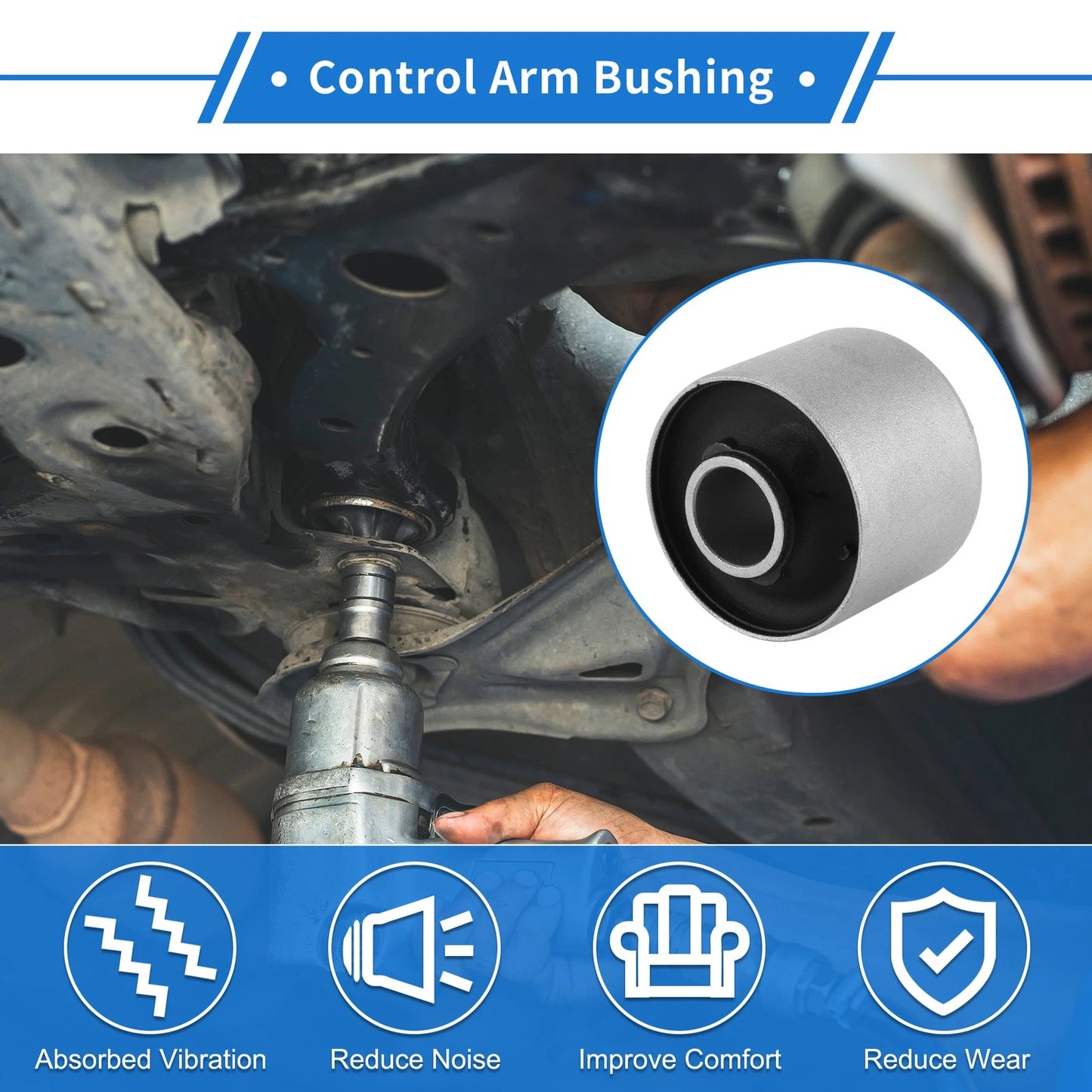 Rear Right Control Arm Suspension Bushing for Subaru Forester (2000–2008), Impreza (2000–2007)