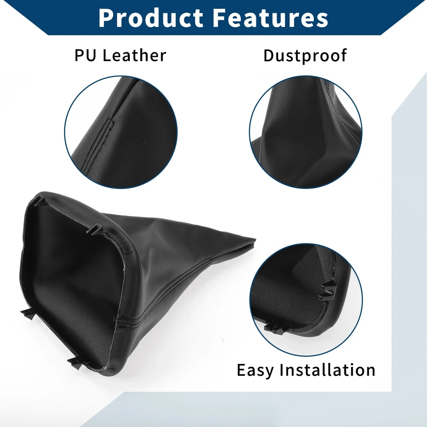 1 x Gear Shift Stick Gaiter Black Leather for BMW E39 (1995 - 2004)