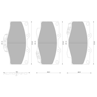 Set of 2 Drilled Slotted Disc Brake Rotors and Pads for Landcruiser 70 75 Series