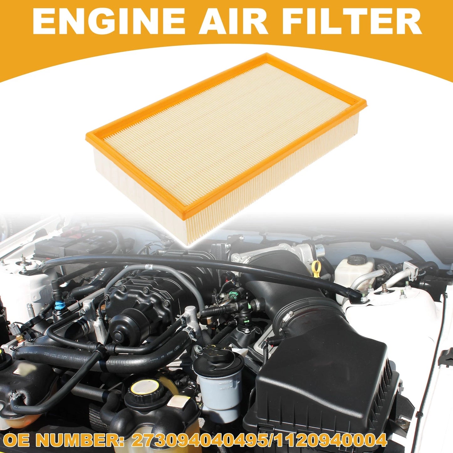 Car Engine Air Filter No. 273094040495 for Mercedes-Benz C300 (2008–2012)