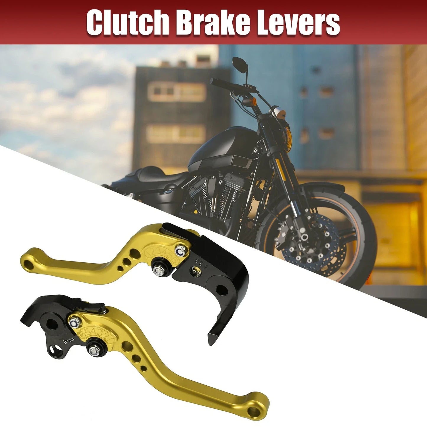 Motorcycle Brake Clutch Levers 2 x Gold Tone for Honda CBR1000RR (2008-2023)