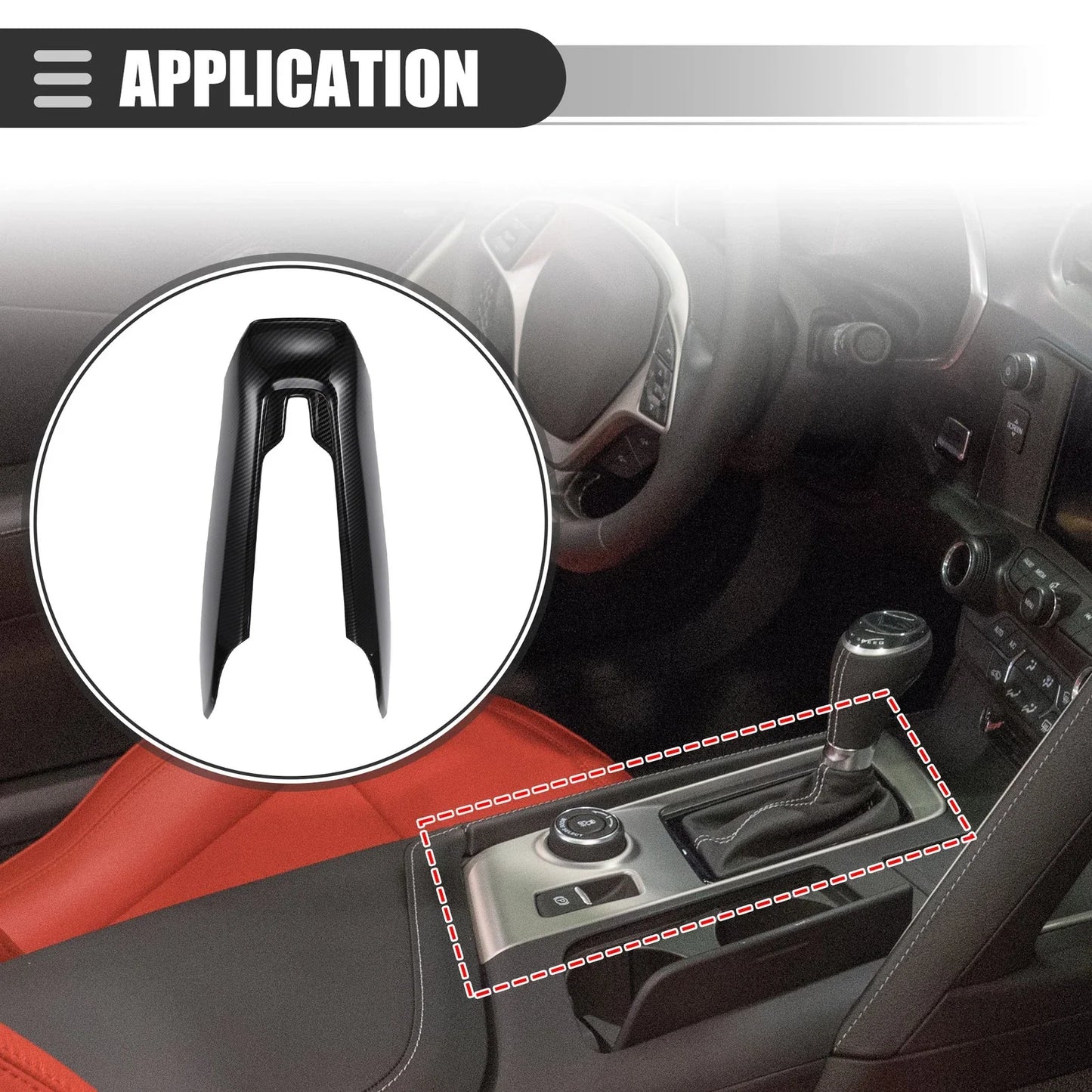Car Interior Center Control Cover Trim for Chevrolet Corvette C8 (2020-2023)