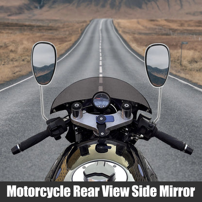 1 Pair 10mm Rearview Mirrors for Kawasaki Honda (Universal)