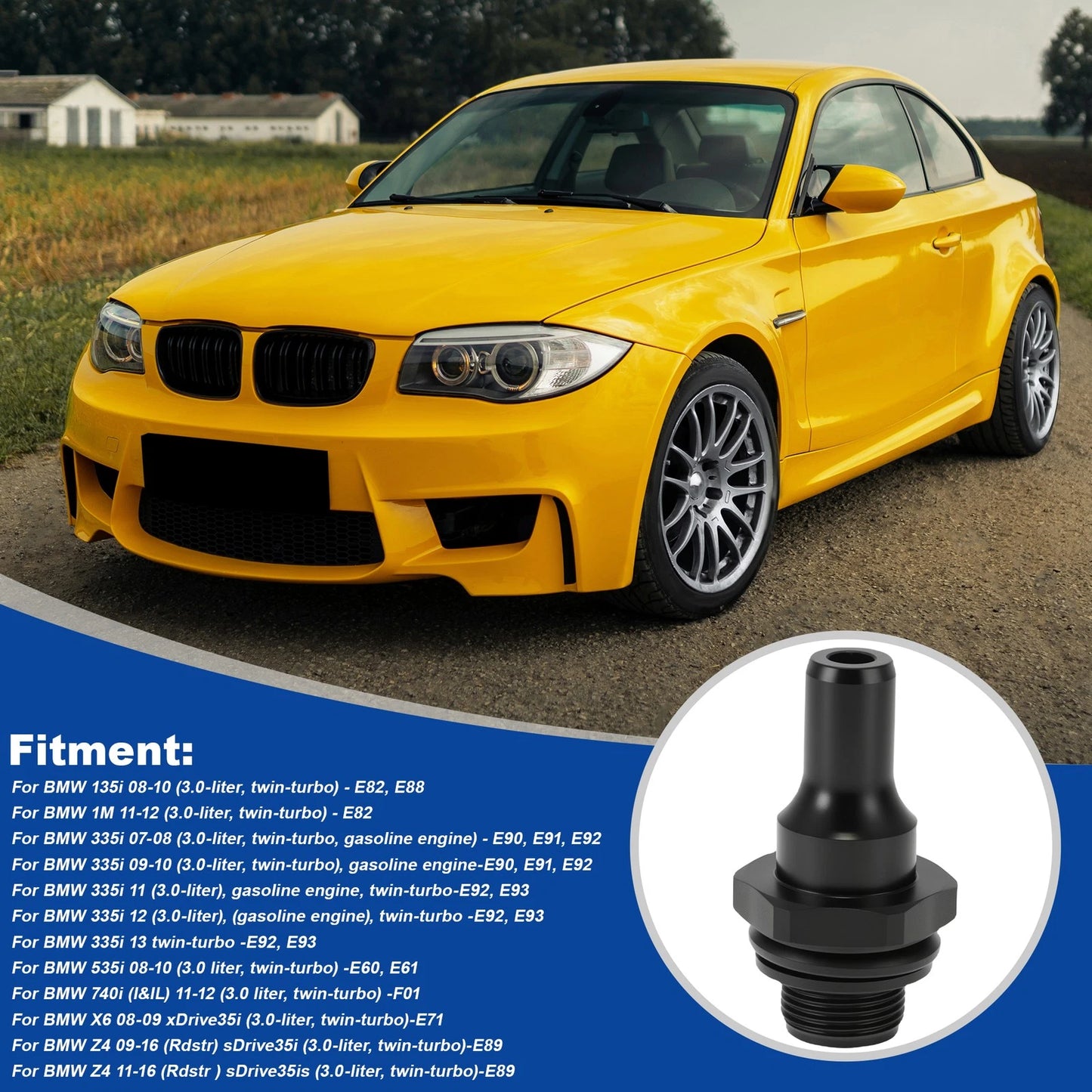 N54 PCV Valve for BMW 335i 535i E60 E61 E71 E82 E88 E89 E90 E91 E92 E93 X6 Z4 (2007–2013)