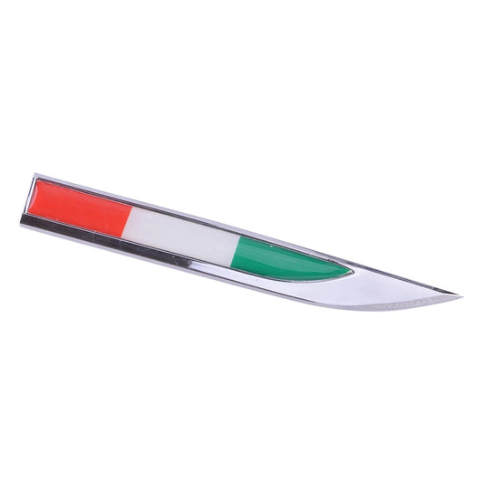 3D Italian Flag Car Truck Auto Fender Emblem Decal Badge