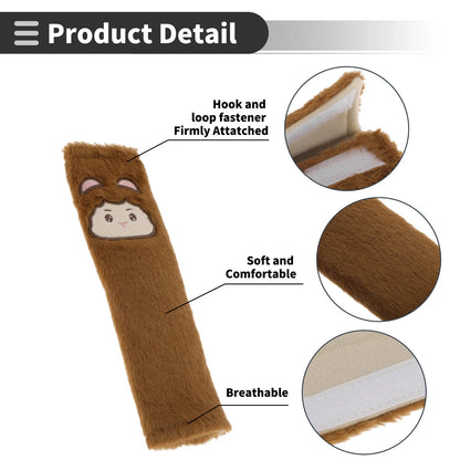Set of 2 Seat Belt Cover Pads for Universal Fit (26cm)