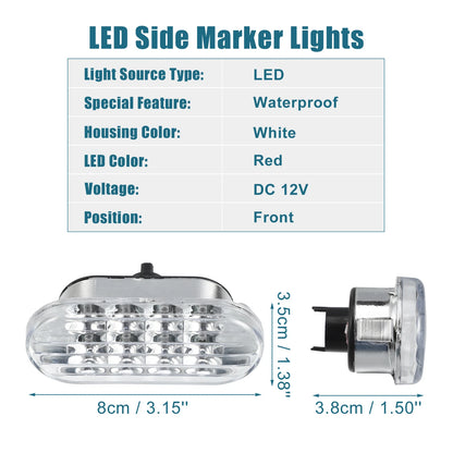 Pair LED Side Marker Turn Signal Lights for VW MK4 Golf (1999–2006)