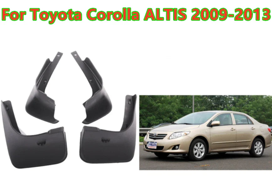 4Pcs Splash Guards Mud Flaps Fender for Toyota Corolla ALTIS (2009–2013)