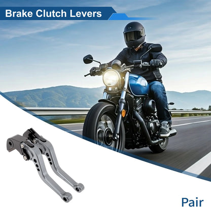 Adjustable Short Brake Clutch Levers for Suzuki GSXR750 (2004–2005) Titanium Tone