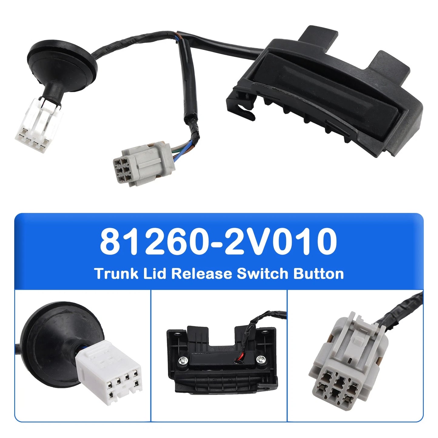 Trunk Lid Release Switch Button for Hyundai Veloster (2012–2017) 81260-2V010