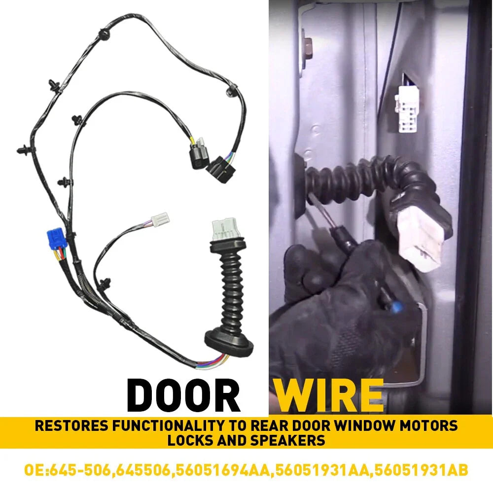 Rear Door Wire Harness for Dodge Ram 1500 2500 3500 4500 5500 (2002-2023)