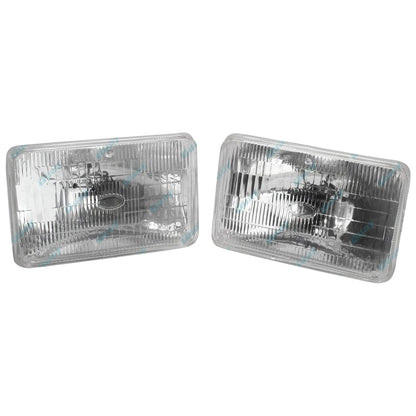 2 x Sealed Beams 6" x 4" Square 3 Pin 40/60W 12Volt for Landcruiser 80 Series