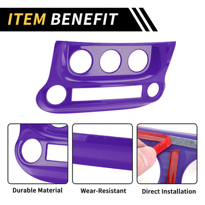 AC Switch Button Control Cover Trim for Jeep Wrangler JK JKU (2007–2018) - Purple