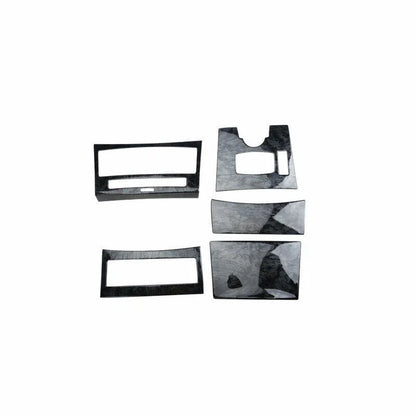 Black Wood Grain Console Panel Dashboard Cover for Benz E-Class (2014–2015)