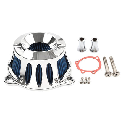 Chrome Air Cleaner Intake Filter Kit for Harley Touring Road Glide Softail Dyna (2000–2023)