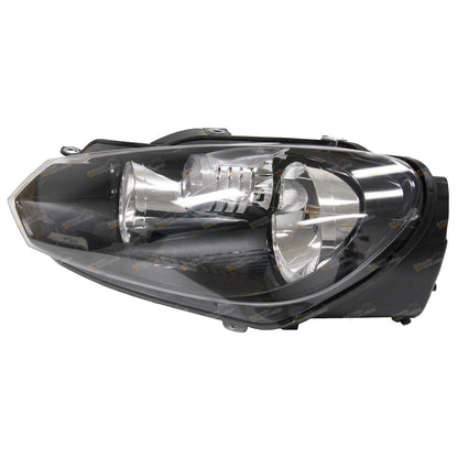 LH Black Headlight for VW Golf Mk6 (2008–2012)