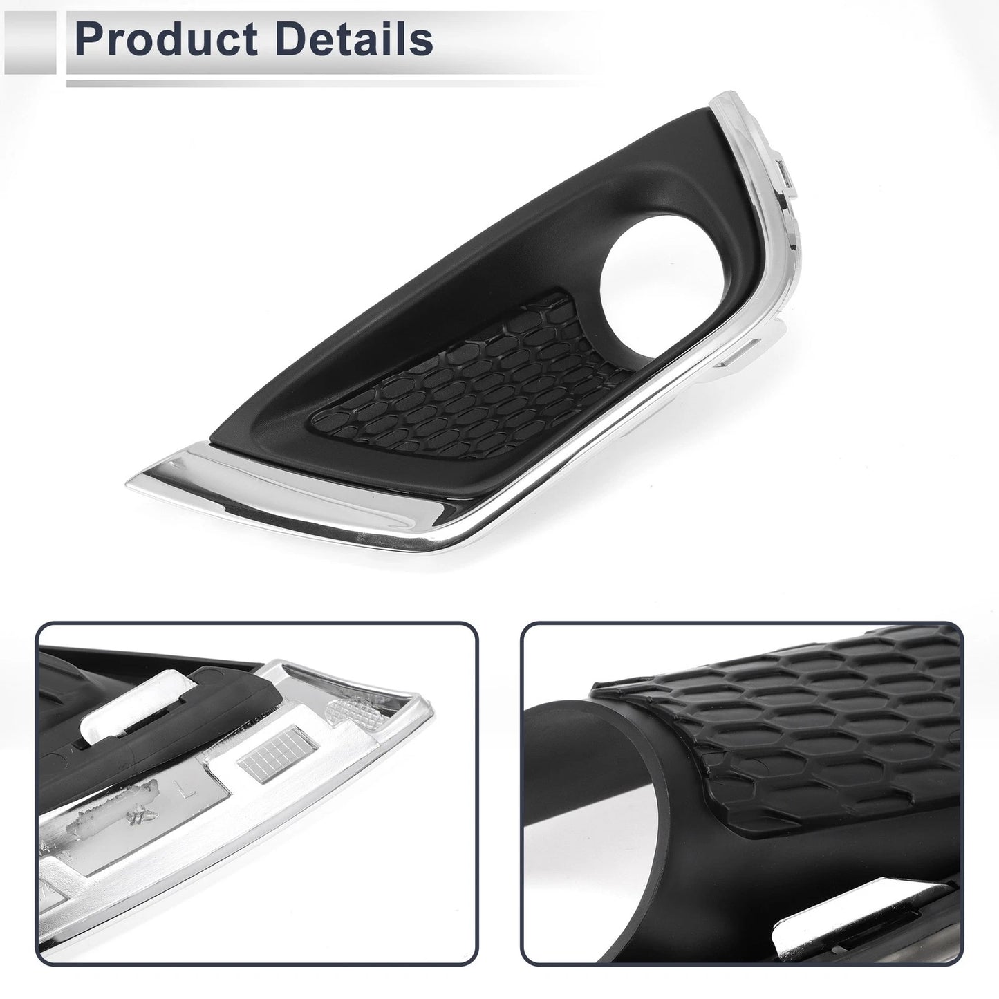 1 Pc Front Left Fog Light Grill for Jeep Compass (2017-2019)