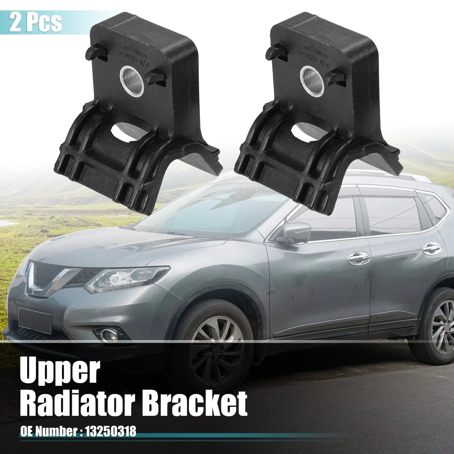 2 x Upper Radiator Brackets for Chevrolet Cruze Limited (2016)