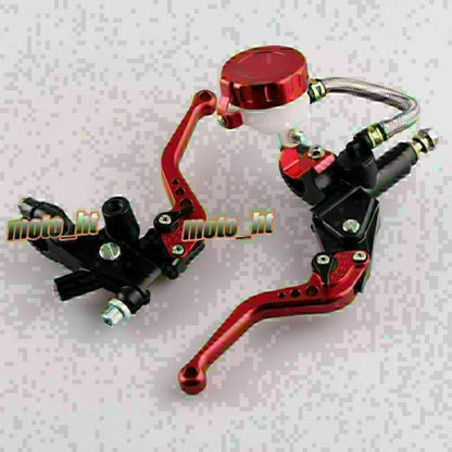 Front Master Cylinder Brake Clutch Levers for Universal Sport Street Bike (Red/Black)