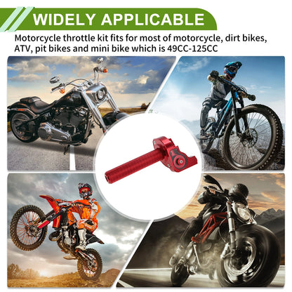 22mm Throttle Grip for Dirt Bikes Pit Bikes Mini Bikes (49CC-125CC) Red