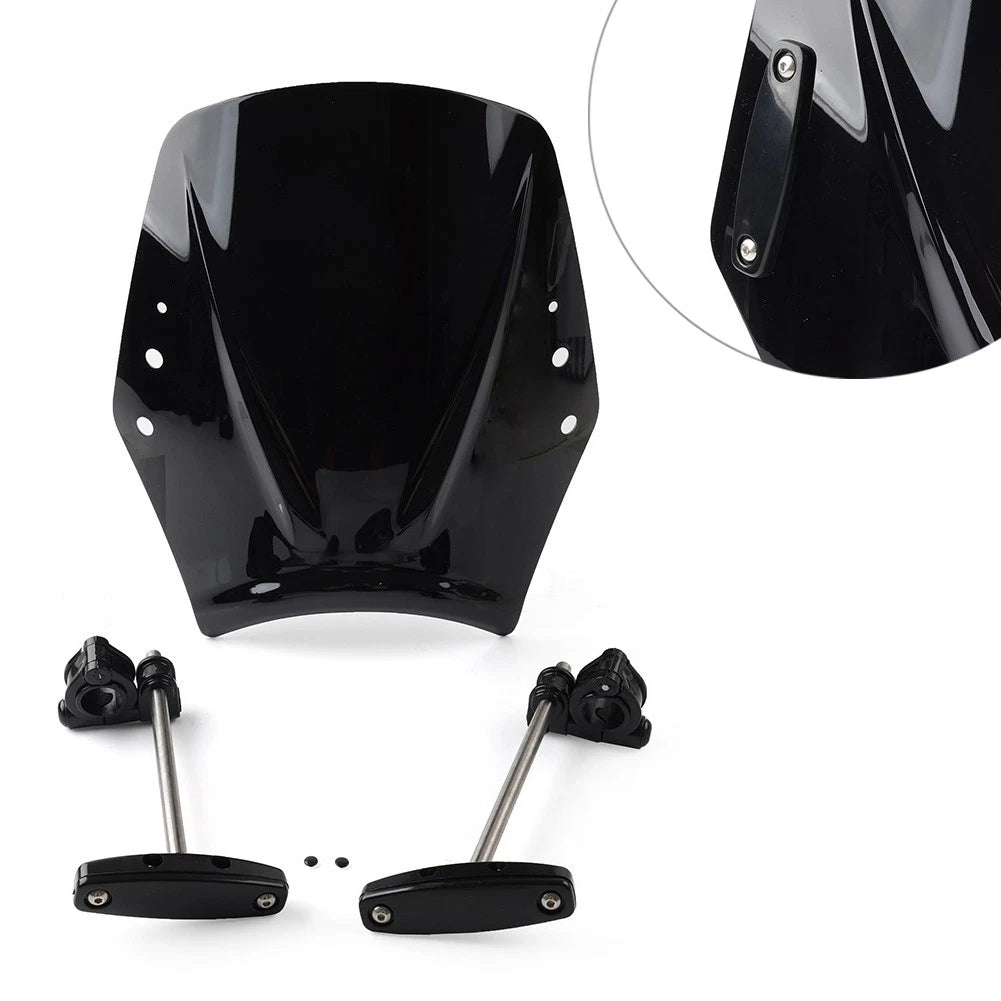 Universal Motorcycle Windshield Deflector for Various Models (Black)