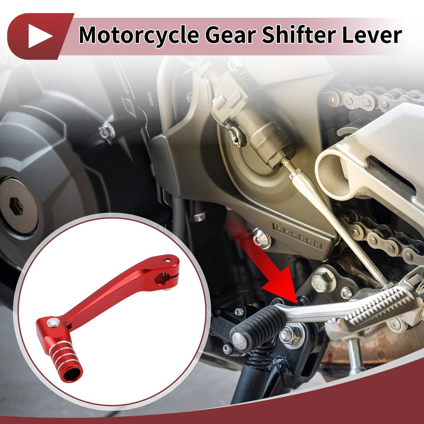 Folding Gear Shifter Lever for Honda CRF150F (2003–2017) Red
