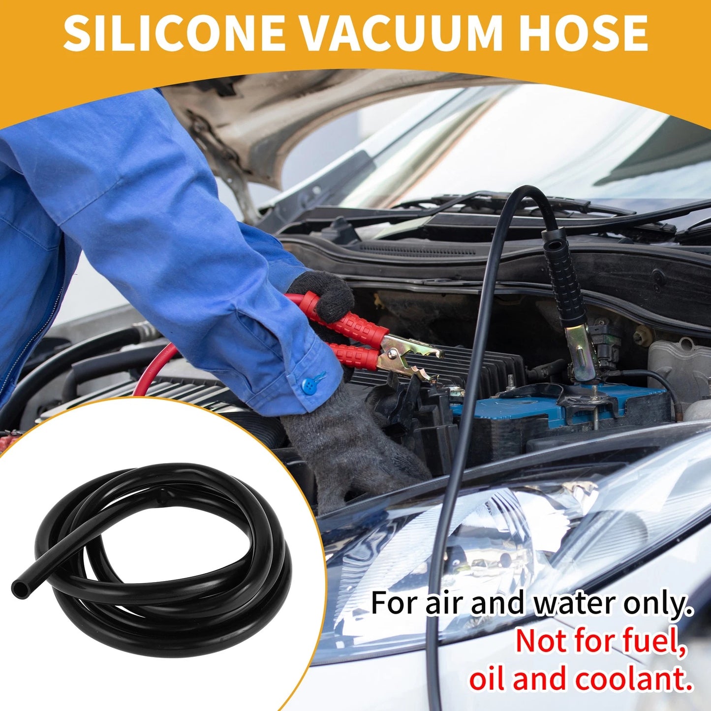Silicone Vacuum Tubing Hose 1/2" ID 12mm (6.6FT) for Air & Water