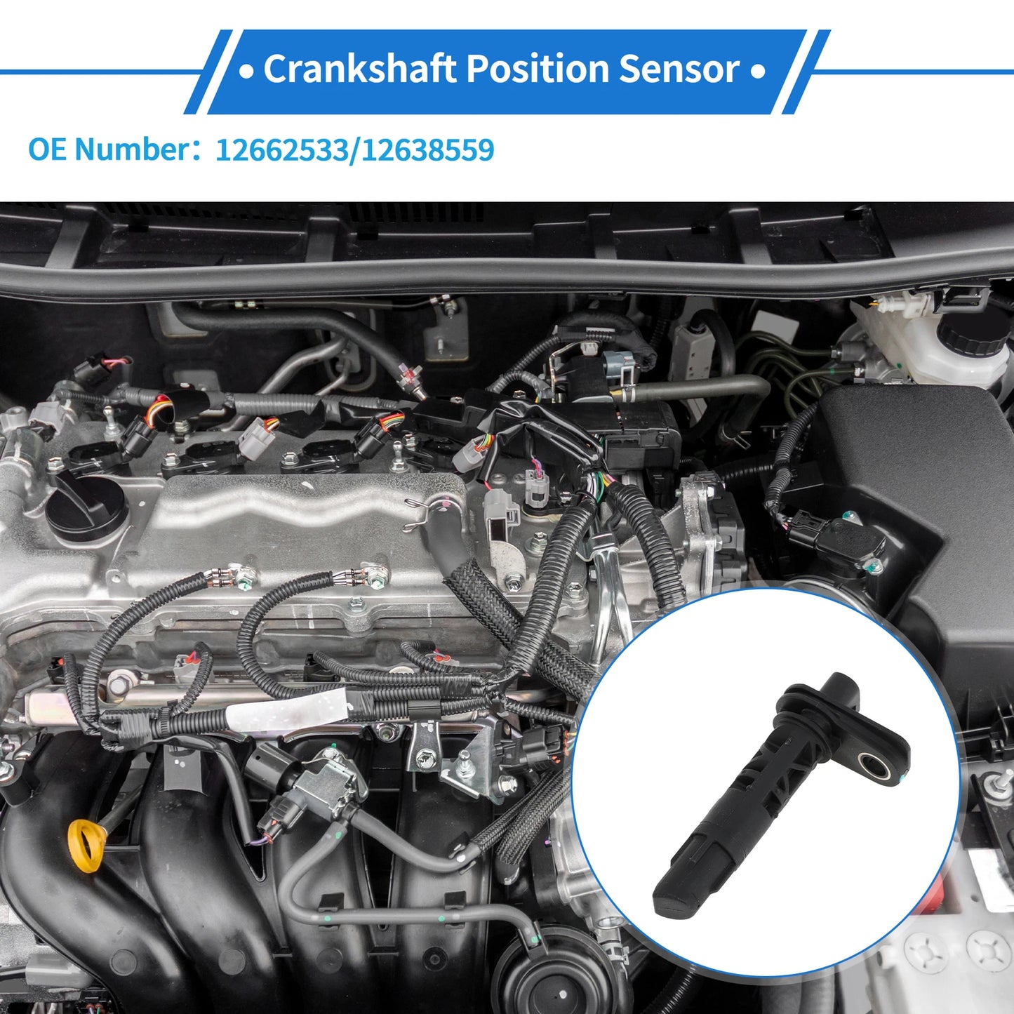 Crankshaft Position Sensor for Chevy Cruze 1.4 (2017–2019) No. 12662533