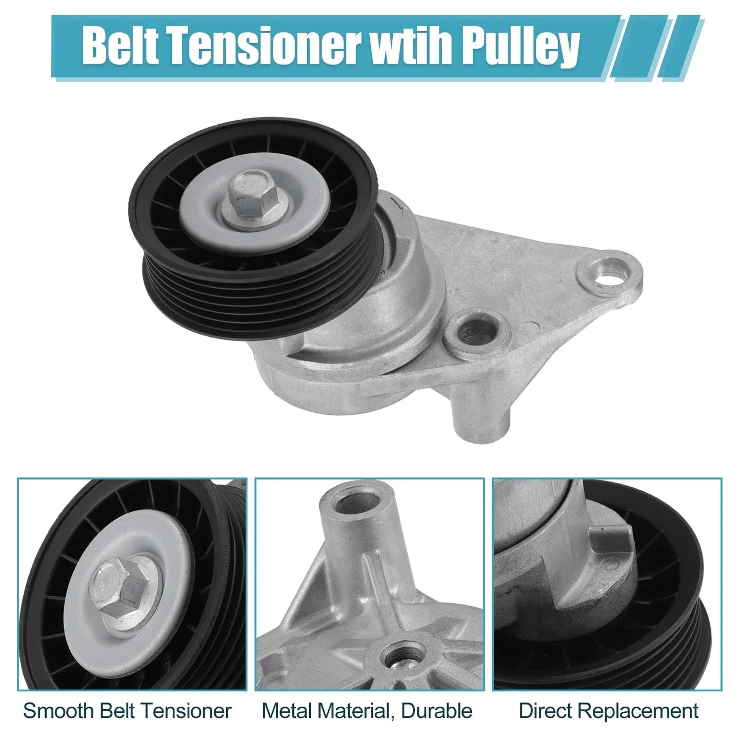 Drive Belt Tensioner Idler Pulley Assembly for Chevy Avalanche (2002-2013)