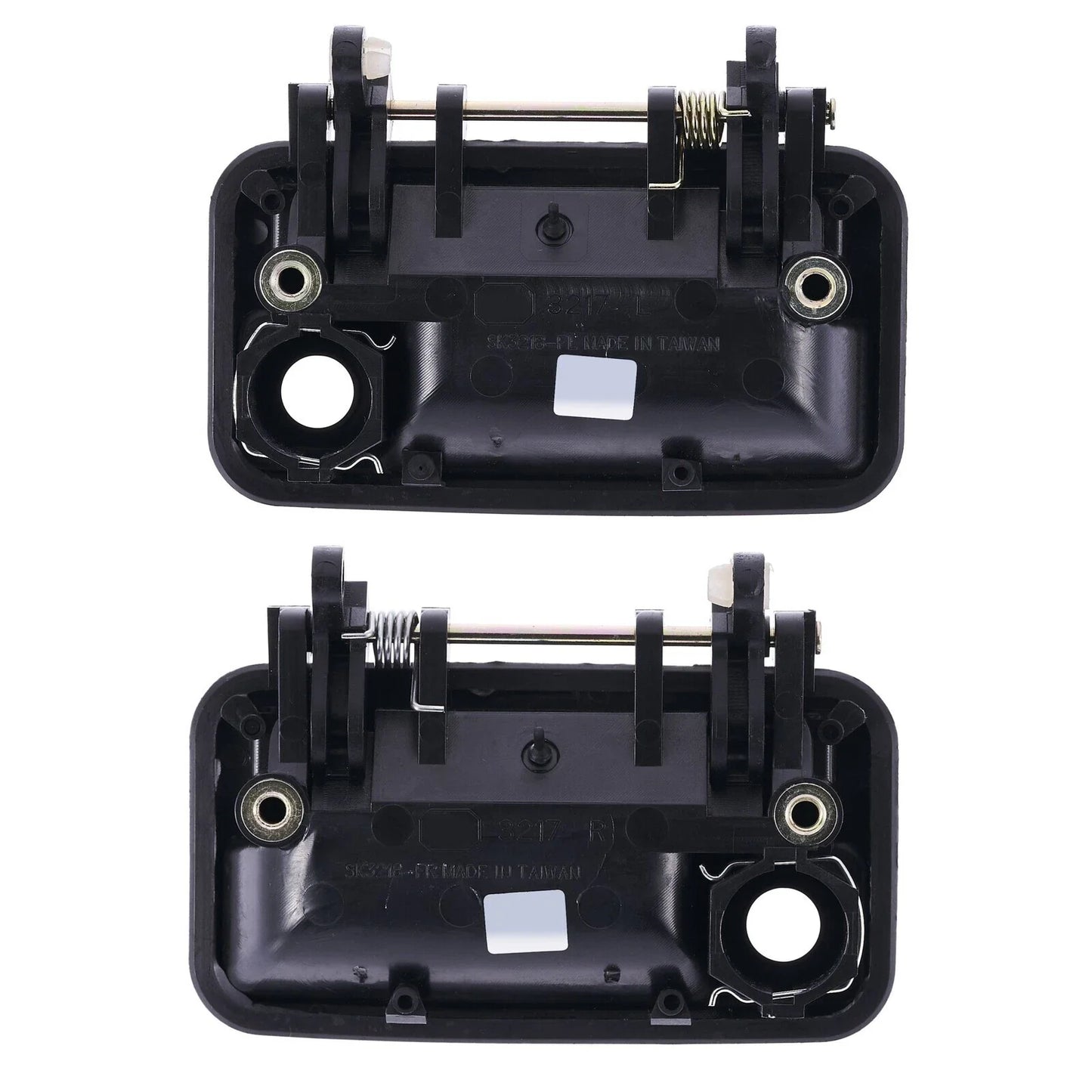 Door Handle Outer Set of 2 Black Front Left+Right for Suzuki Swift (1989–1999)