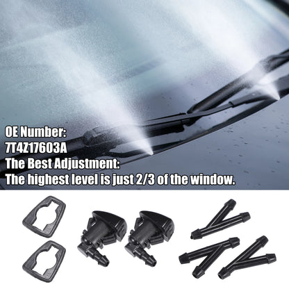 Set of 2 Windshield Washer Nozzles No.7T4Z17603A for Ford Focus (2008)