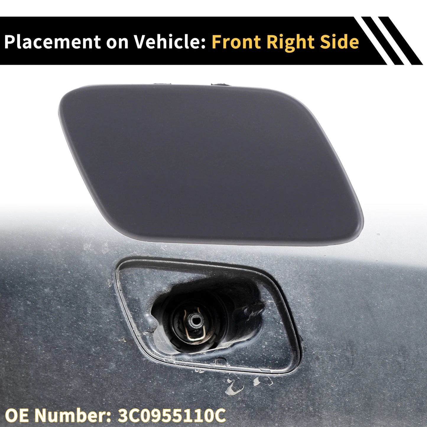 Right Bumper Headlight Washer Nozzle Cover for VW Passat 3C B6 (2005–2010)