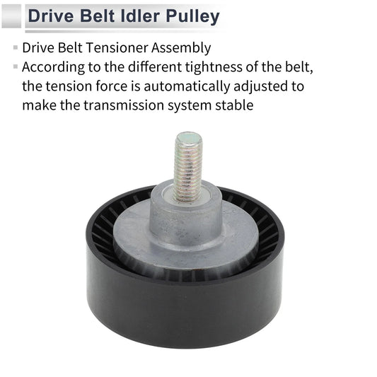 1 x Drive Belt Idler Pulley for BMW 3 Series (1998 - 2005) Black